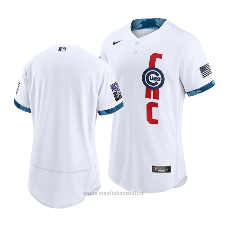 Maglia Baseball Uomo Chicago Cubs 2021 All Star Autentico Bianco